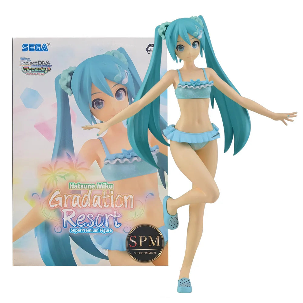 23CM Anime Hatsune Miku Figure Arcade Future Tone Swimsuit Gradient Resort Model Toy Gift Collection Aciton Figure PVC 23CM Anime Hatsune Miku Figure Arcade Future Tone Swimsuit Gradient Resort Model Toy Gift Collection Aciton Figure PVC